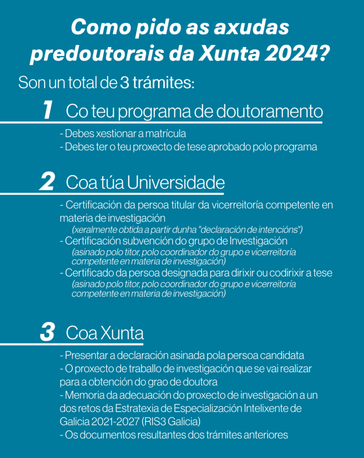 Guía para a solicitude das axudas predoutorais da Xunta 2024 – InvestiGal